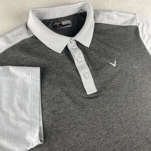 Callaway Shirt‎ Mens Size XL Golf Polo Opti-dri Gray Wicking Color Block Stretch